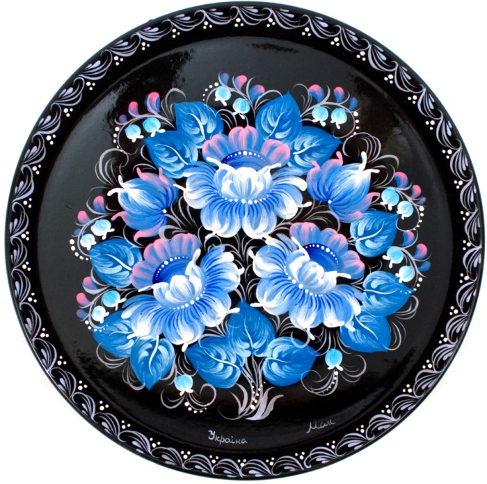 Тарелка «Синие цветы»
