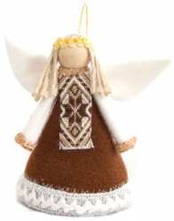 Кукла ангелочек в коричневом [1701]