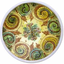 Гуцульская керамическая тарелка «Вихри» [1789]